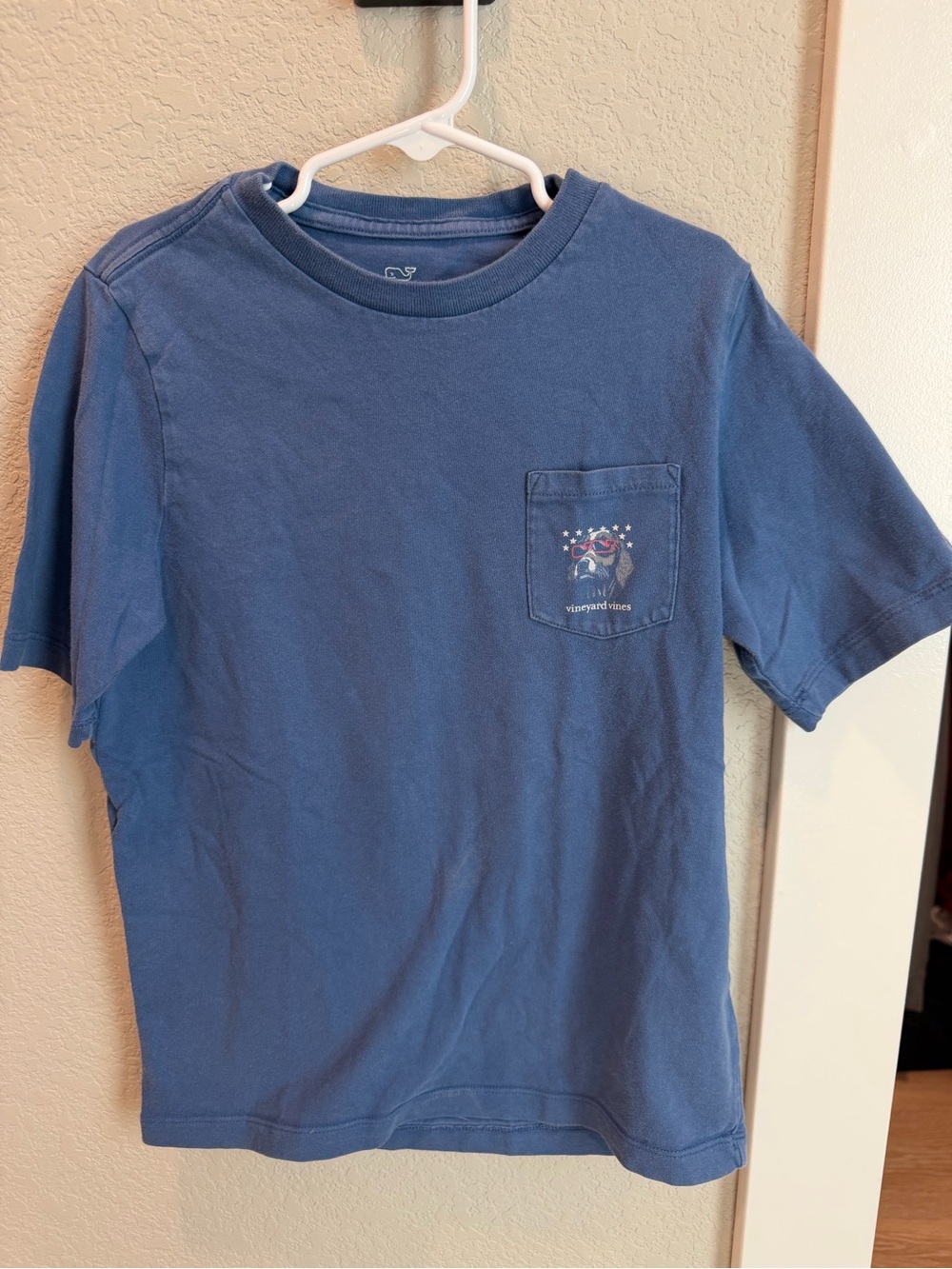 Vineyard Vines Kids Short-Sleeve Pocket Tee in Slate Blue